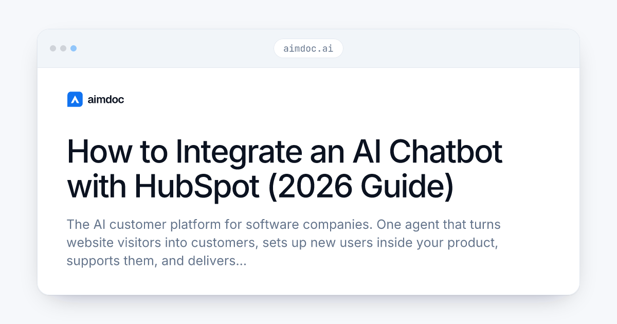 How to Integrate an AI Chatbot with HubSpot (2026 Guide)